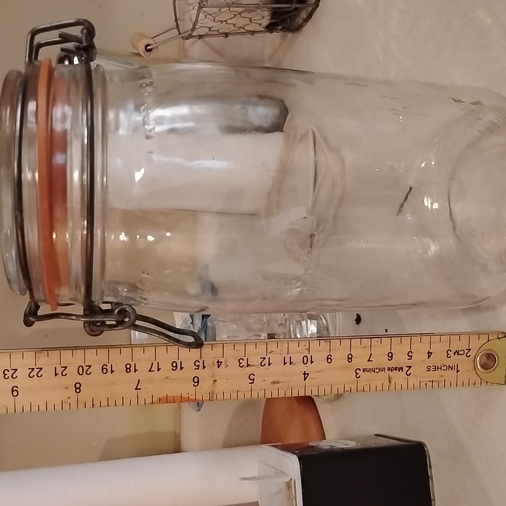 Glass Storage Jar with Metal Clip